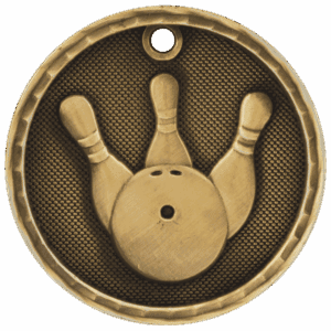2" 3D Bowling Medal