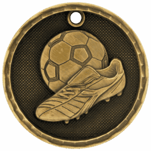 2" 3D Soccer Medal