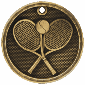 2" 3D Tennis Medal