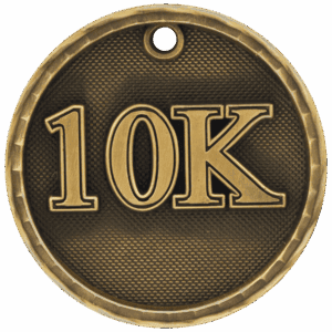 2" 3D 10K Medal