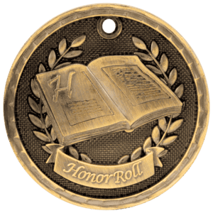 2" 3D Honor Roll Medal