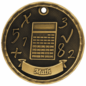 2" 3D Math Medal