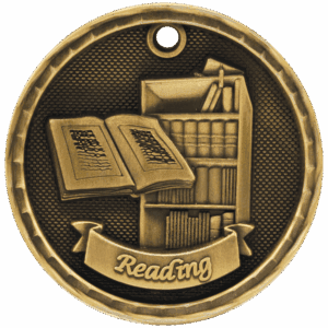 2" 3D Reading Medal