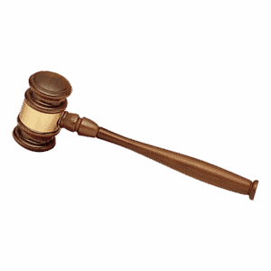 9 3/4" Walnut Gavel with a Gold Gavel Band