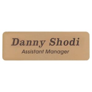 2 3/4" x 7/8" Gold Brass Name Badge Plate