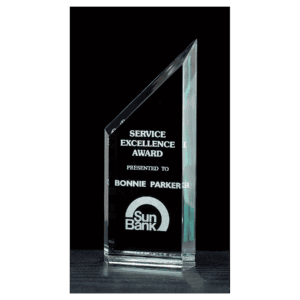 3 1/4" x 8" Zenith Series Jade Acrylic Free Standing Award