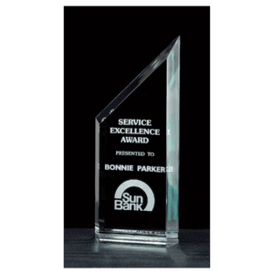 3 1/2" x 9" Zenith Series Jade Acrylic Free Standing Award