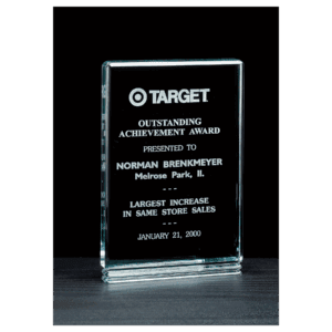 5" x 7 1/2" Classic Series Jade Acrylic Free Standing Award