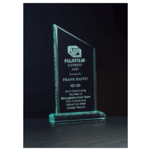 4 3/4" x 8 3/4" Zenith Series Jade Acrylic Award