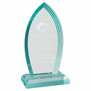 5 5/8" x 9 3/4" Flame Series Jade Acrylic Award