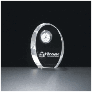 3 7/8" x 4 7/8" Crystal Clock