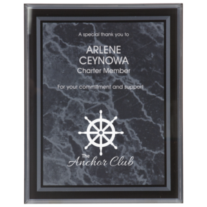 8" x 10" Marble Border -Plaque Acrylic