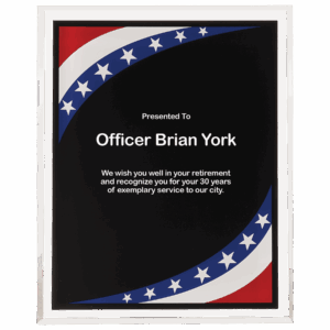 9" x 11" Stars & Stripes Border Clear-Plaq Acrylic
