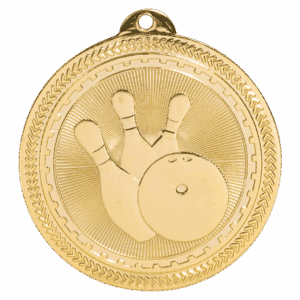 2" Bowling Laserable BriteLazer Medal