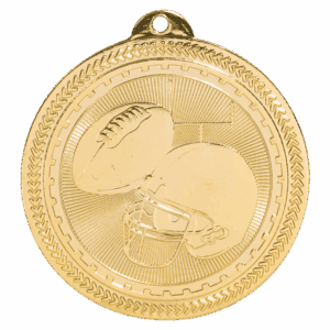 2" Football Laserable BriteLazer Medal