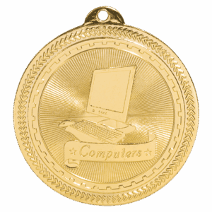 2" Computers Laserable BriteLazer Medal