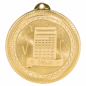 2" Math Laserable BriteLazer Medal