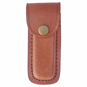Bison River Leather Sheath with Snap Closure for Foldinig Knife up to 4" Long Closed