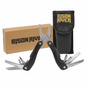 Bison River 4" Black 13 Function Multi Tool with Nylon Sheath