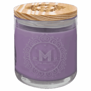 14 oz. Lavender Vanilla Candle in a Glass Holder with Wood Lid