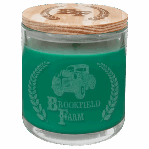 14 oz. Fresh Pine Candle in a Glass Holder with Wood Lid