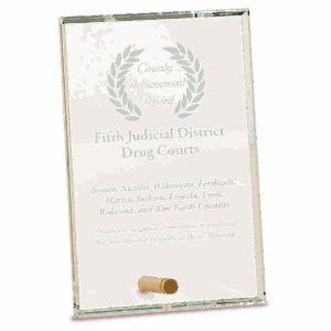 4" x 6" Clear Rectangle CrystalEdge Glass