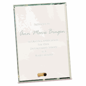 5" x 7" Clear Rectangle CrystalEdge Glass
