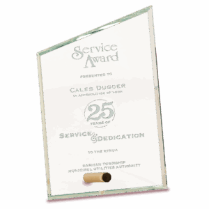4" x 6" Clear Slant Rectangle CrystalEdge Glass
