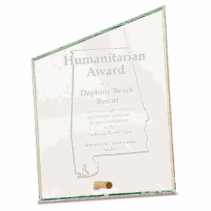 6" x 8" Clear Slant Rectangle CrystalEdge Glass