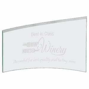 11" x 8 7/8" x 1/4" Jade Slanted Glass Crescent