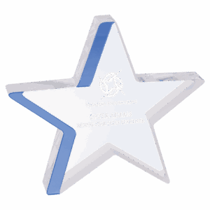 6 3/4" x 6" Star Acrylic with Edge
