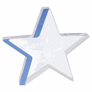 7 3/4" x 7" Star Acrylic with Edge