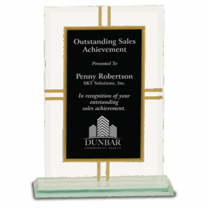 7 1/2" Contemporary Glass 4-Point Award
