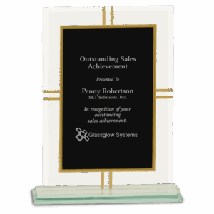 8 1/2" Contemporary Glass 4-Point Award