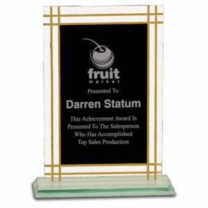 7 1/2" Contemporary Glass Full Border Award