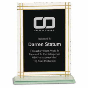 8 1/2" Contemporary Glass Full Border Award