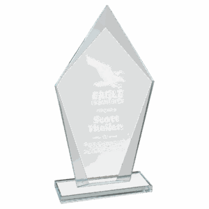 8 1/2" Diamond Clear Glass Award