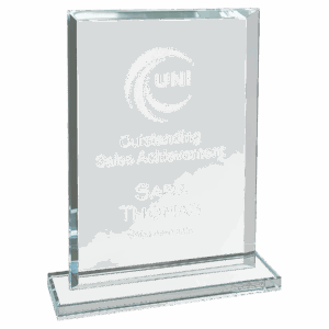 7" Rectangle Clear Glass Award