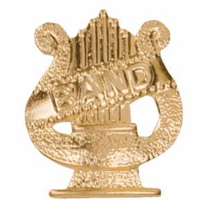 Gold Band Metal Chenille Letter Insignia