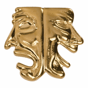 Gold Drama Metal Chenille Letter Insignia