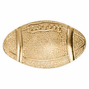 Gold Football Metal Chenille Letter Insignia