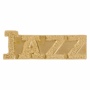 Gold Jazz Metal Chenille Letter Insignia