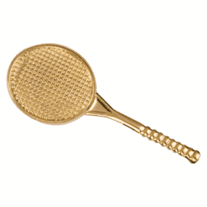 Gold Tennis Metal Chenille Letter Insignia