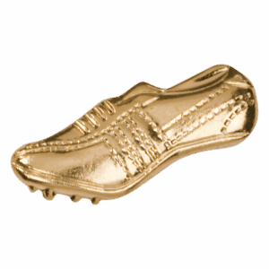 Gold Track Shoe Metal Chenille Letter Insignia