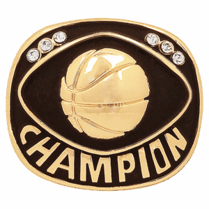 Gold Basketball Champion Ring Insert