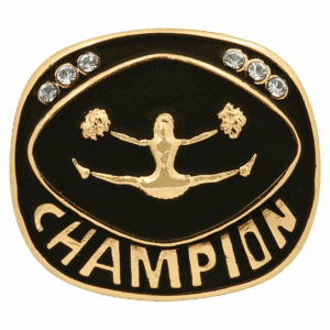 Gold Cheer Champion Ring Insert
