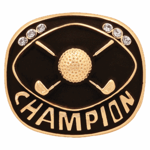 Gold Golf Champion Ring Insert