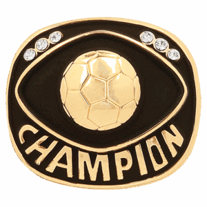 Gold Soccer Champion Ring Insert