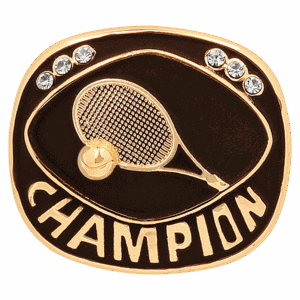 Gold Tennis Champion Ring Insert