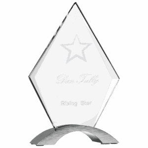7 1/4" Diamond Cosmic Acrylic with Silver Base